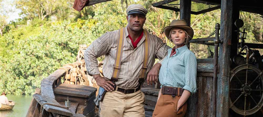 Dwayne Johnson en Emily Blunt in 'Jungle Cruise'